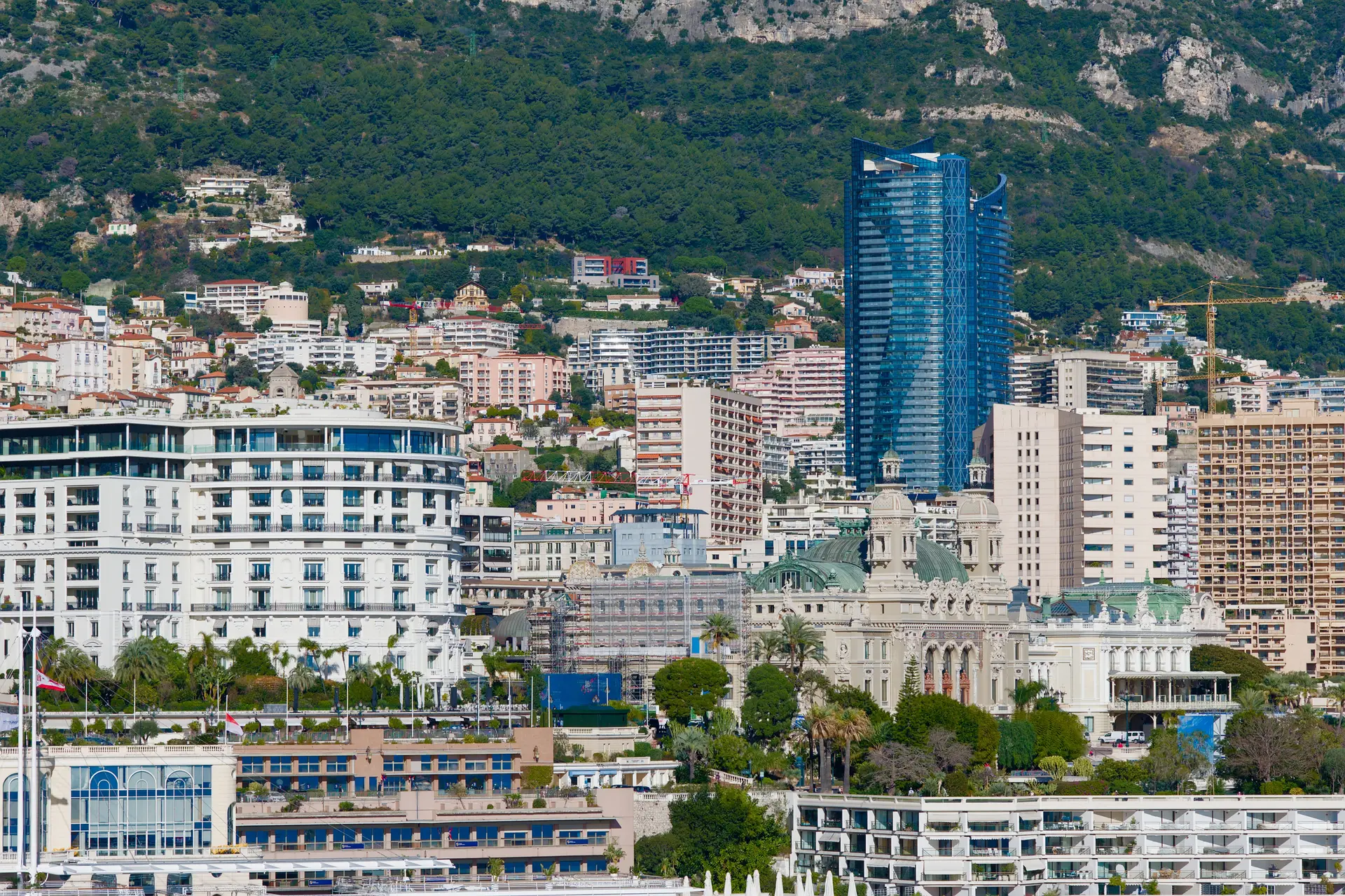 Kveldsstemning over Monaco og Middelhavet